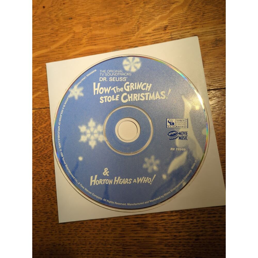 DR SEUSS HOW THE GRINCH STOLE CHRISTMAS TV SOUNDTRACK Disc Only